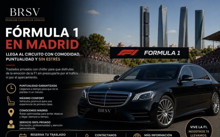 Traslados privados para Fórmula 1 Madrid | Servicio premium con chófer – BRSV